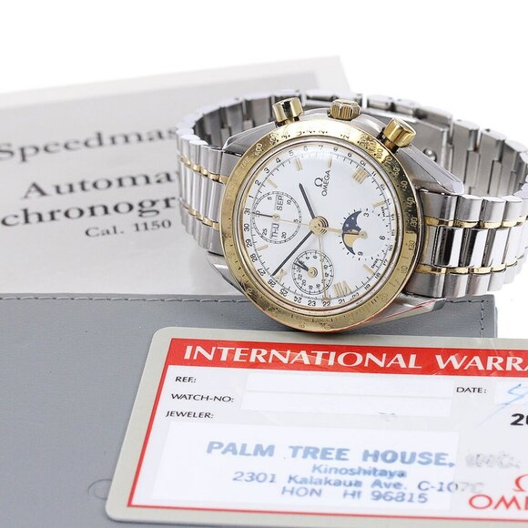 OMEGA Speedmaster 3331.20 Triple calendar YG bezel Automatic Men's Watch - Picture 1 of 8